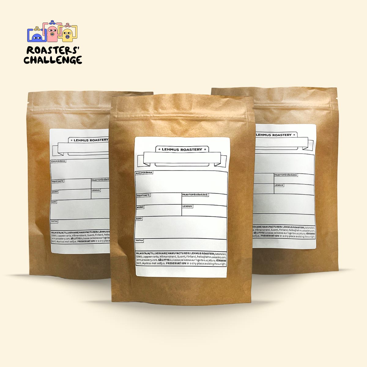 Roasters' Challenge -kisakahvit: 3x100g