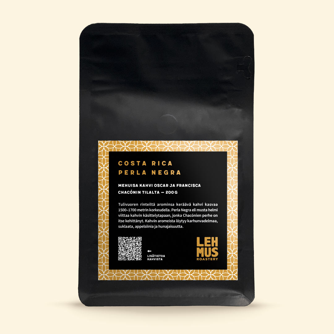 Costa Rica, Perla Negra - Vaaleapaahtoinen kahvi - Ylähyllyn valikoima - Lehmus Roastery