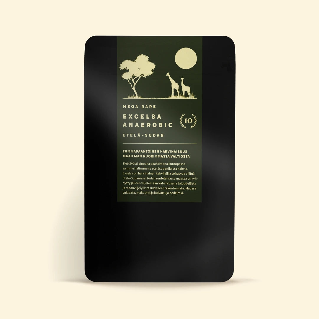 Excelsa Anaerobic - Mega Rare - Etelä-Sudan - Tummapaahtoinen kahvi - Lehmus Roastery