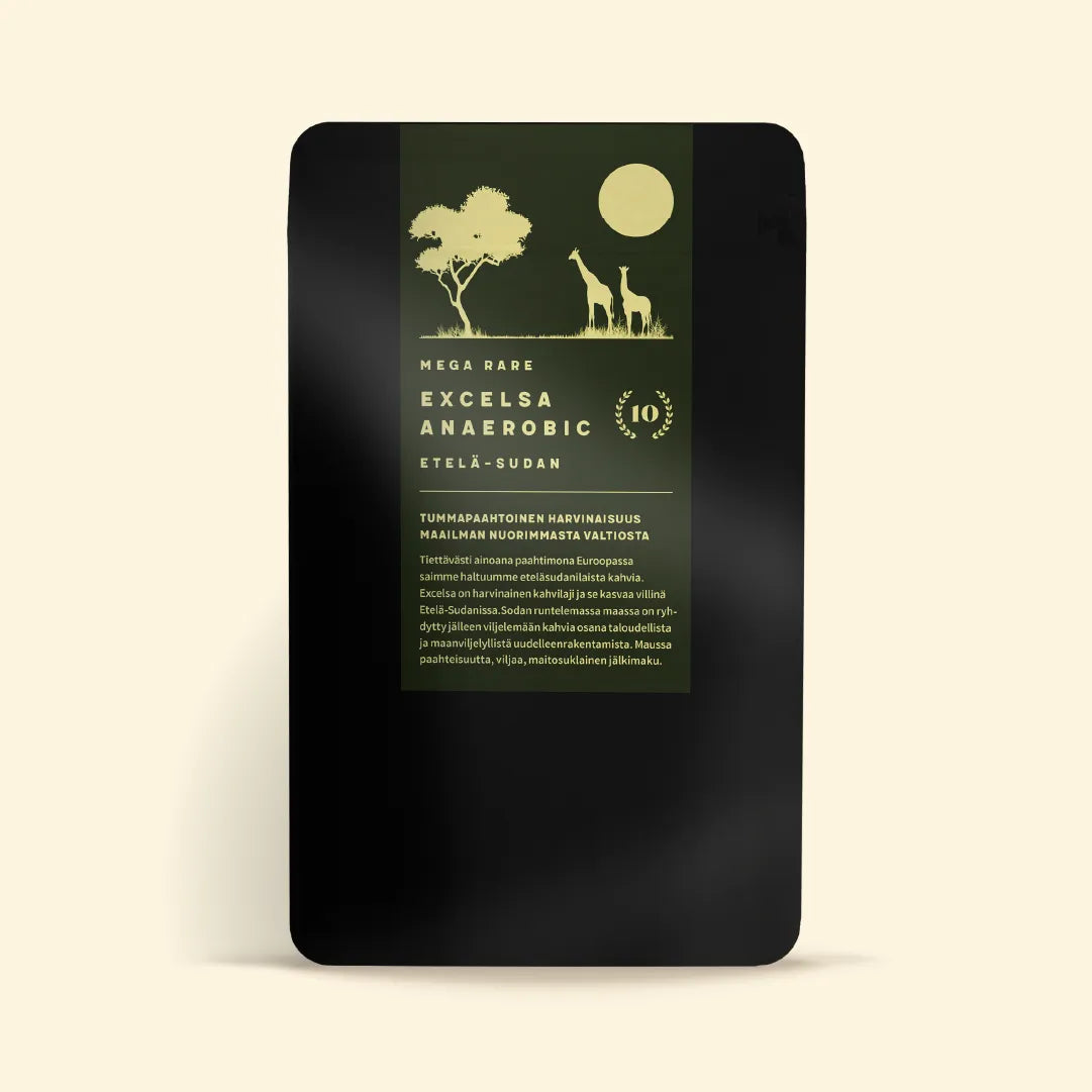 Excelsa Anaerobic - Mega Rare - Etelä-Sudan - Tummapaahtoinen kahvi - Lehmus Roastery