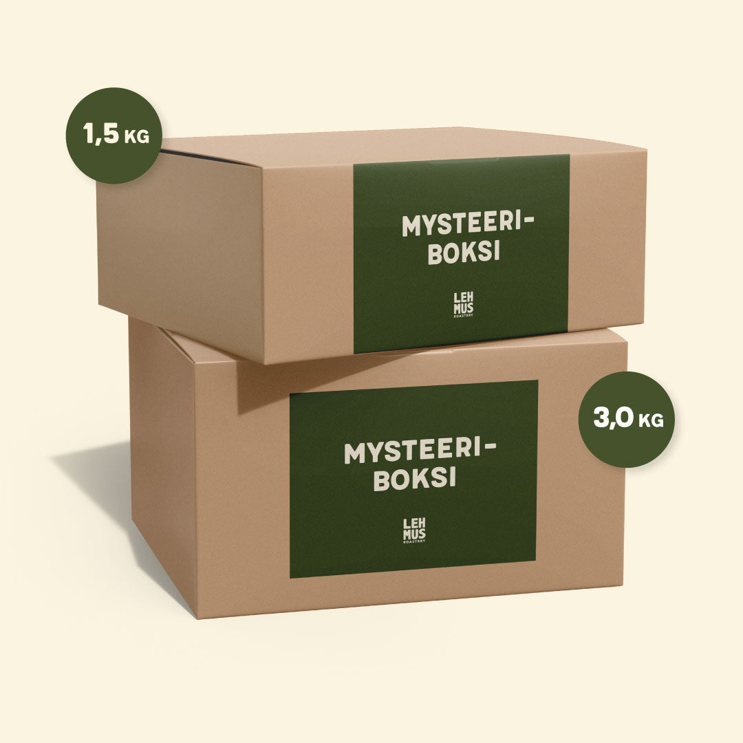 Lehmus Roasteryn Mysteeriboksi – kahvilaatikko
