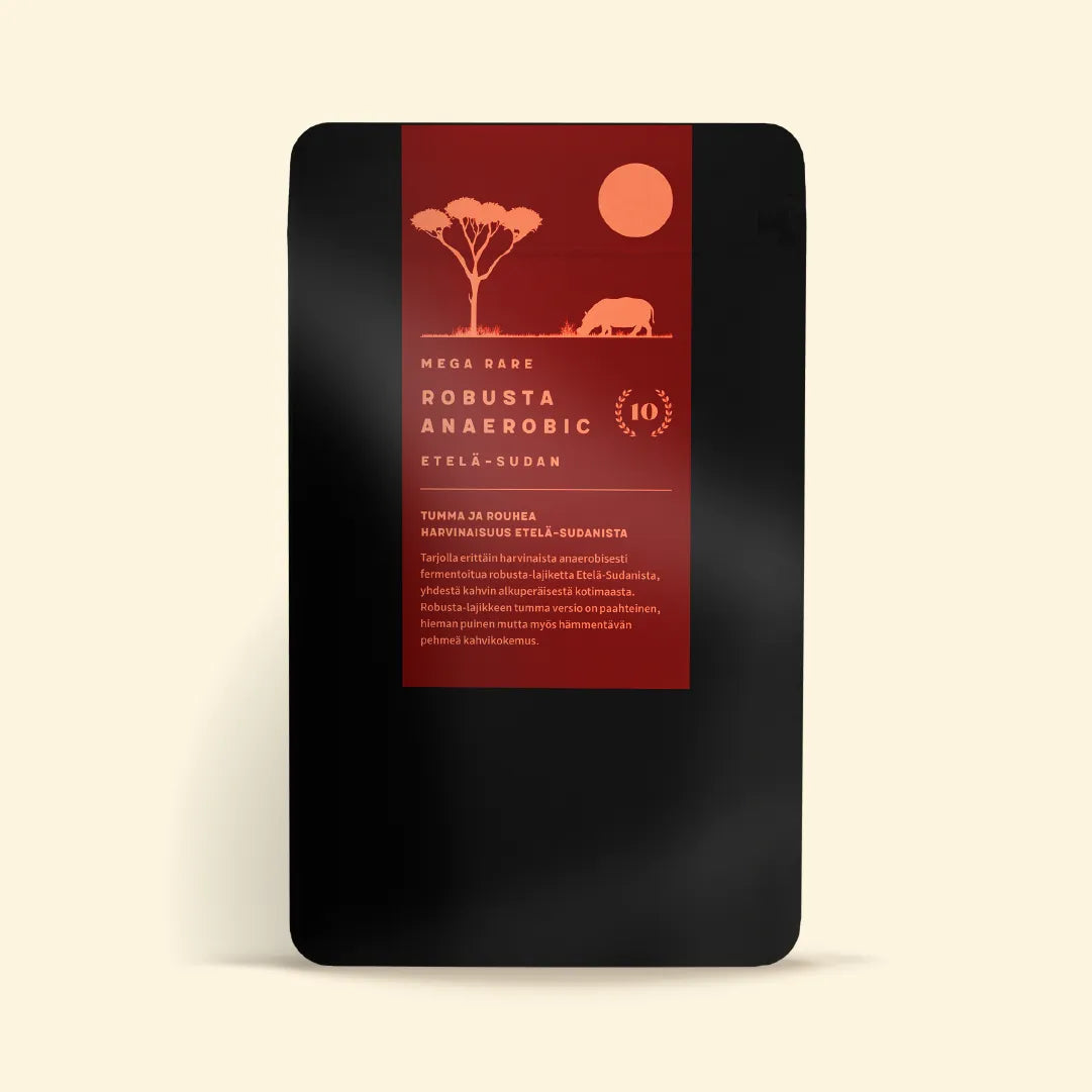 Robusta Anaerobic - Mega Rare - Etelä-Sudan - Tummapaahtoinen kahvi - Lehmus Roastery