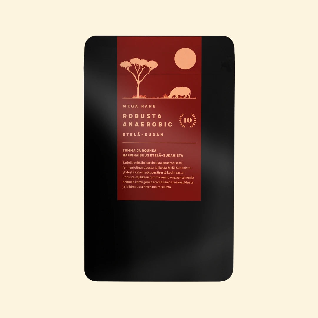 Robusta Anaerobic - Mega Rare - Etelä-Sudan - Tummapaahtoinen kahvi - Lehmus Roastery